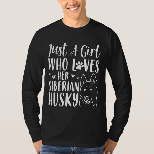 Camiseta Merch For Husky Dog (Anverso)