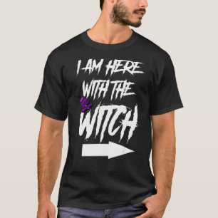 Camiseta Merchpole Mens Witch Hombre Costume Aquí Con T