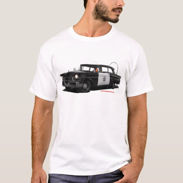 Camiseta Mercury-monterey-carretera-patrulla-car 1957 (Anverso)