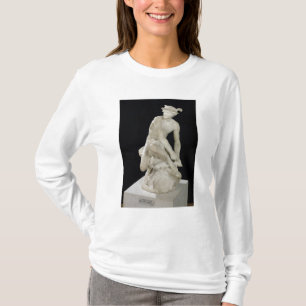 Camiseta Mercury que ata sus sandalias coas alas, 1744