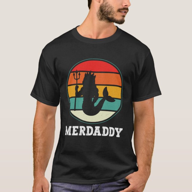 Camiseta Merdaddy Security Merman Mermaid Daddy Fish Father (Anverso)