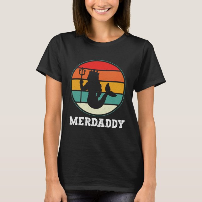 Camiseta Merdaddy Security Merman Mermaid Daddy Fish Father (Anverso)
