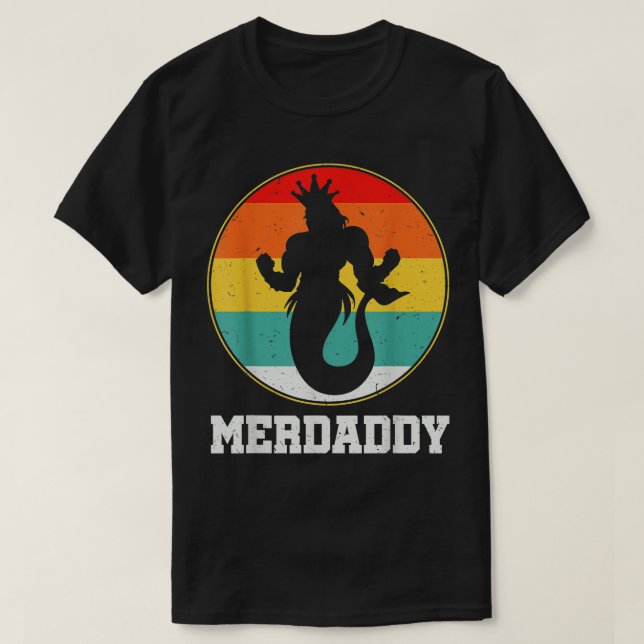 Camiseta Merdaddy Security Merman Mermaid Daddy Fish Padre (Diseño del anverso)