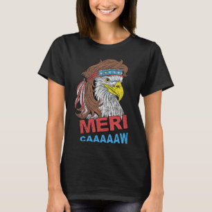 Camiseta Meri-caaaaaw - Águila Mullet 4 de julio EE. UU. Am