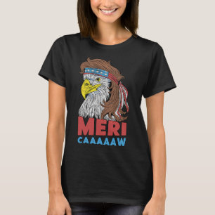 Camiseta Meri-caaaaaw - Águila Mullet 4 de Julio Usa Americ
