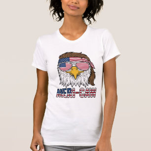 Camiseta Meri-Caw Águila Patriótica Grabado Vintag