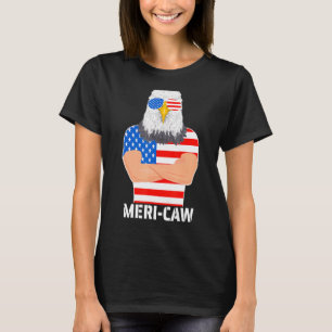 Camiseta Meri-Caw Guay Bald Eagle Patriótico 4 De Julio Hom