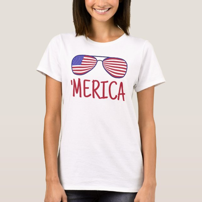 Camiseta 'Merica 4 De Julio Gafas (Anverso)