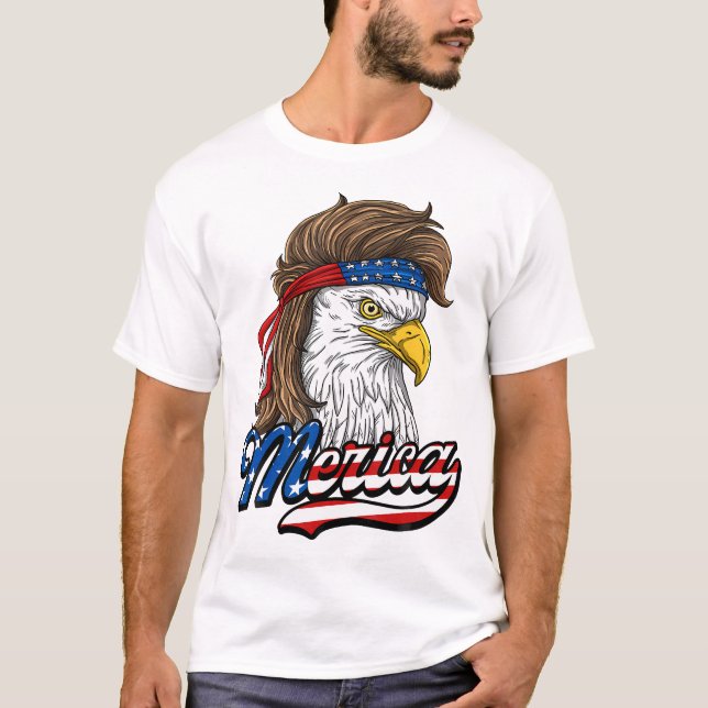 Camiseta Merica - Águila Patriótica de la Libertad de Estad (Anverso)