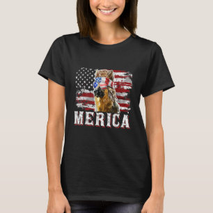 Camiseta Merica Alemana Pastor Perro Mullet 4 De Julio Ee.U