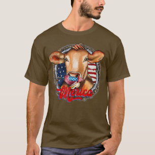 Camiseta Merica America Cow Farmer 4th of July Freedom Amer