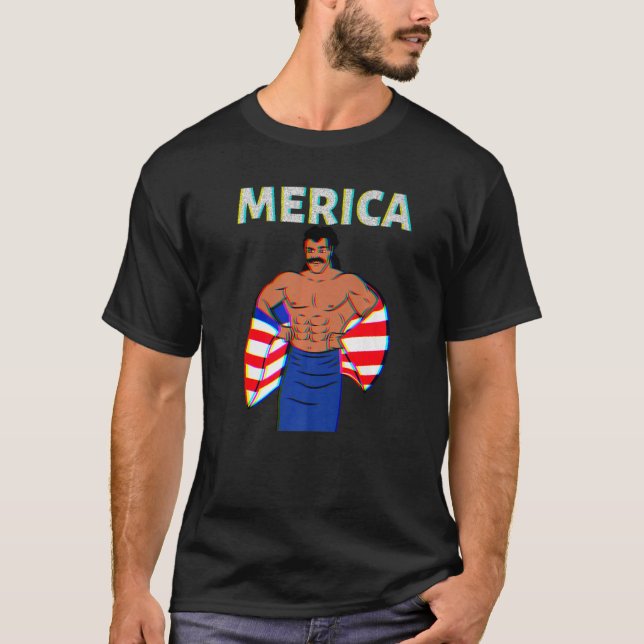 Camiseta Merica American Mullet Business In Front Fiesta In (Anverso)