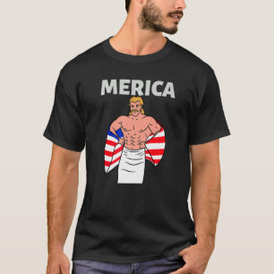 Camiseta Merica American Mullet Business In Front Fiesta In