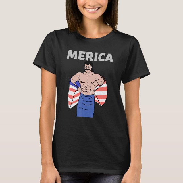Camiseta Merica American Mullet Business In Front Fiesta In (Anverso)