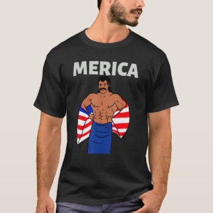 Camiseta Merica American Mullet Business In Front Fiesta In