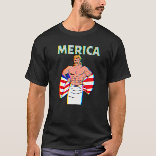 Camiseta Merica American Mullet Business In Front Party In  (Anverso)