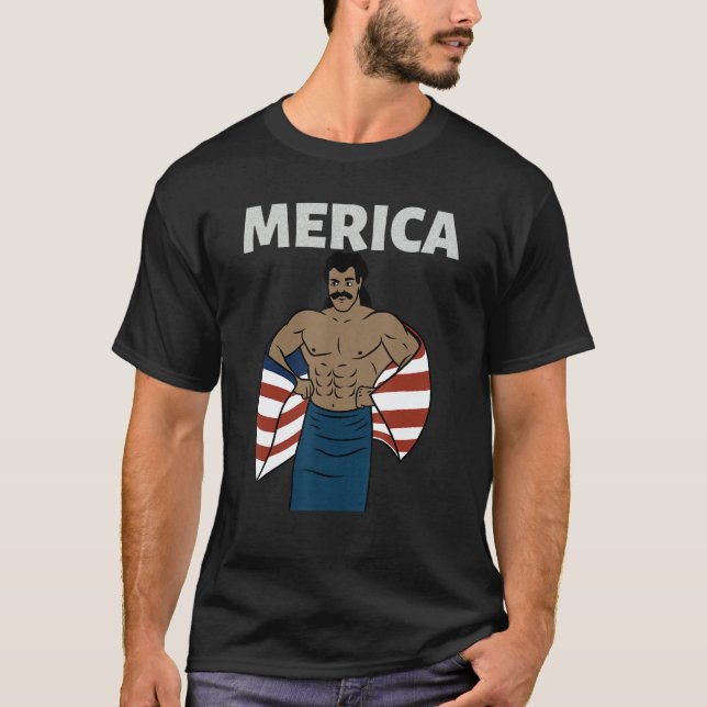 Camiseta Merica American Mullet Business In Front Party In  (Anverso)