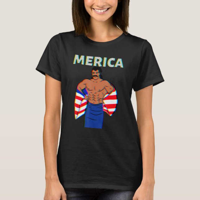 Camiseta Merica American Mullet Business In Front Party In  (Anverso)