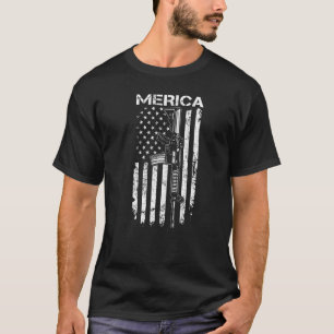 Camiseta Merica Ar15 2ª Enmienda 4ª De Julio Bandera De Los