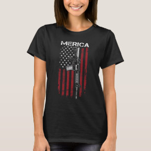 Camiseta Merica Ar15 2ª Enmienda Bandera Estadounidense 4 D