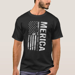 Camiseta Merica Ar15 Gun Bandera De Ee.Uu. Pone A Prueba Se