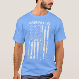 Camiseta MERICA AR AR15 2ª Enmienda 4ª De Julio Bandera Est