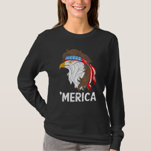 Camiseta Merica Bald Eagle 4 De Julio Patriótico Americano