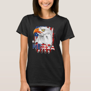 Camiseta Merica Bald Eagle Patriótico 4 De Julio