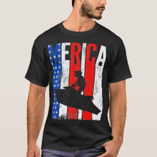 Camiseta Merica Bandera Americana Jet Ski Riding Premium