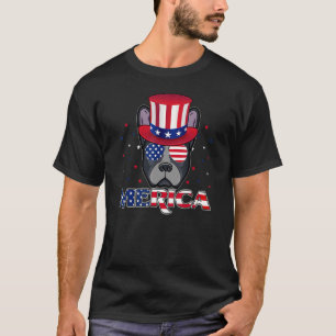 Camiseta Merica Boston Terrier Usa Flag Gafas De Sol 4 De J