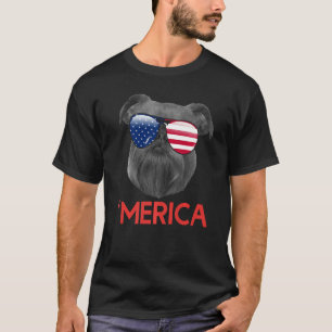 Camiseta Merica Bruselas Griffon Bandera Americana 4 De Jul