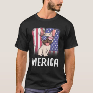 Camiseta Merica Bulldog francés Perro Frenchie Bandera Amer