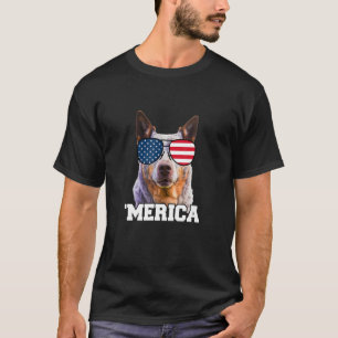 Camiseta Merica Cattle Dog Heeler Gafas de sol USA American