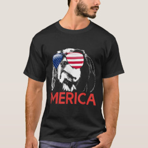 Camiseta Merica Cavalier Rey Charles Spaniel Bandera Americ