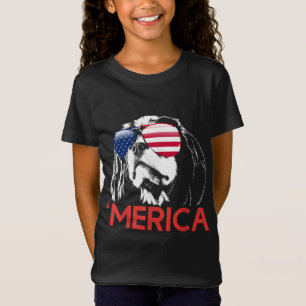 Camiseta Merica Cavalier Rey Charles Spaniel Bandera Americ
