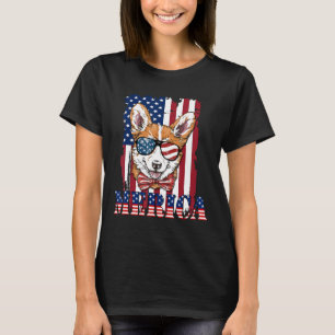 Camiseta Merica Corgi Perro Bandera Estadounidense 4 De Jul