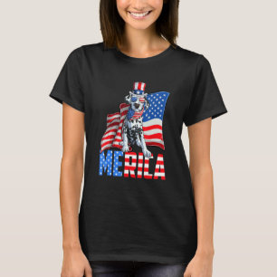 Camiseta Merica Dálmata 4 De Julio De La Bandera Americana