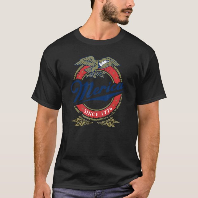Camiseta Merica desde 1776 4 de julio Águila roja Mulle (Anverso)