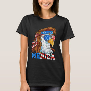 Camiseta Merica Eagle Mullet 4 De Julio Bandera Estadounide