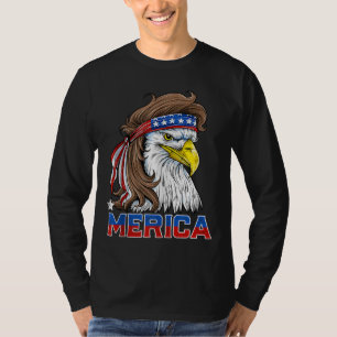 Camiseta Merica Eagle Mullet 4 de julio Hombres Mujeres Ame