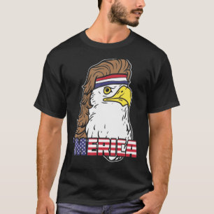 Camiseta Merica Eagle Mullet 4 De Julio Hombres Mujeres Est