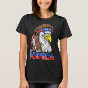 Camiseta Merica Eagle Mullet 4 De Julio Hombres Mujeres Est