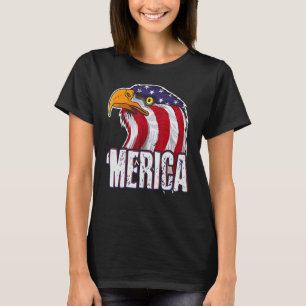 Camiseta Merica Eagle Mullet Bandera Americana 4 De Julio E