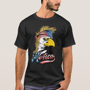 Camiseta Merica Eagle Mullet Bandera Estadounidense Hombres