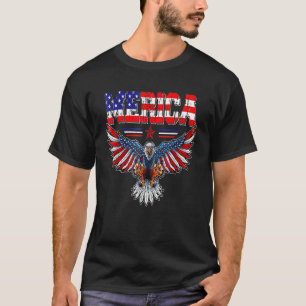 Camiseta Merica Eagle Mullet Bandera Estadounidense Hombres