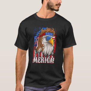 Camiseta Merica Eagle Mullet Retro Bandera Estadounidense 4