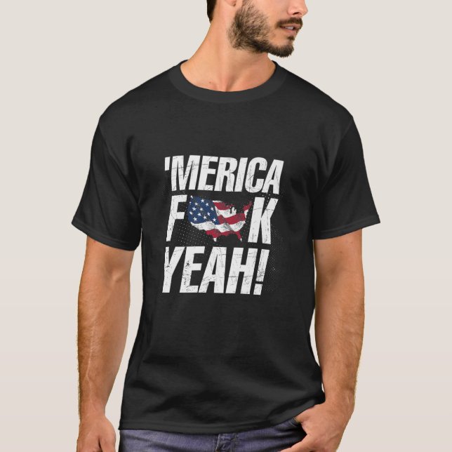Camiseta Merica F Yeah - Día de la Independencia Premium (Anverso)
