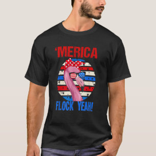Camiseta Merica Flock Sí 4 de Julio Funny Flamin Patriótico