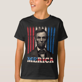Camiseta Merica Lincoln Fiesta del Día de la Independencia 