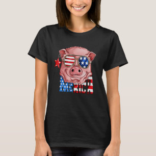 Camiseta Merica Piglet América Cerdo 4 de julio feriado